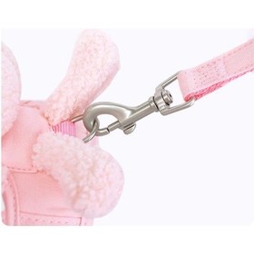 Resim Evcil Hayvan Peluş Ayıcıklı Göğüs Gezdirme Tasması Set ANTRASİT RENK 