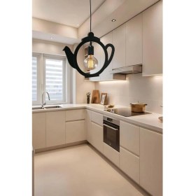 Resim Modern Siyah Tavan Avizesi, Şık ve Kullanışlı, Mutfak, Cafe ve Otel Dekoru Için Ideal 