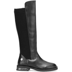 Resim Mammamia D25kc-2365 Kadın Hakiki Deri Klasik Çizme Siyah Siyah 