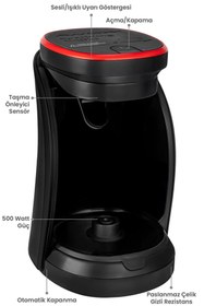 Resim shop Sarıboğa AWM Awox Sparkling Nar Çiçeği Renkli Elektrikli Kahve Makinesi 