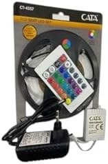 Resim Cata Rgb Şerit Led Seti 3 Renk (5 Mt Rgb Şerit Trafo Kumanda),Siyah 