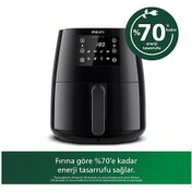 Resim Philips 1550 W , HD92433000 Serisi Airfryer Large, Rapid Air Teknolojisi 4,1l 