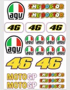 Resim MOTOSEPETİM AGV THE DOCTOR STİCKER KARIŞIK ÇIKARTMA Uyumlu 