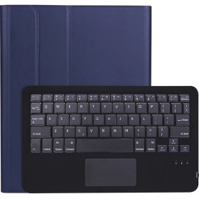 Resim Sunsky A098B-A Bluetooth Klavye Kılıfı Için iPad Air 4 10.9 Inç (2020) Koyu Mavi (Yurt Dışından) 
