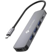 Resim Novoo Type-C to 3*USB 3.0 4K HDMI PD 100W Dönüştürücü Adaptör 