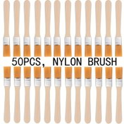 Resim 50'li Naylon Boya Fırçaları, 5-Inch, Sarı Tüylü, Duvar, Kapı, Dolap, Mobilya, Çit Boyama İçin İdeal - Detaylı Çalışma İçin Hafif 