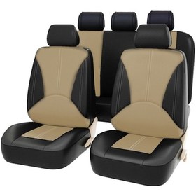 Resim Yifomall 9 Parça Evrensel Deri Koltuk Kılıfı Seti - Suv Ve Otomobiller İçin Nefes Alabilen Koltuk Koruyucu 