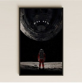 Resim Dev Uzay İstasyonu Ve Astronot Temalı Pleksi Tablo 