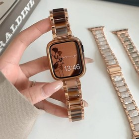 Resim Şık ve hafif kadın iWatch SE Ultra 10-1 modelleri aksesuarı - 38-49mm boyutlarına uygun zarif reçine saat bandı (saat ve case dahil değildir) 