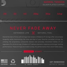 Resim D'Addario XTC45TT XT Serisi Klasik Gitar Tel Seti (Normal Tension - Titanyum) 