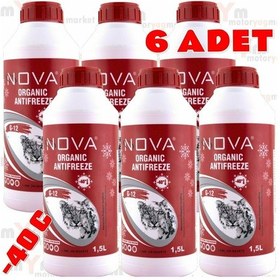 Resim Nova -40 Derece Kırmızı G12 Antifriz 1.5Litre X6 
