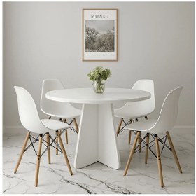 Resim Yuvarlak Modern Dekoratif Yemek Masası Mutfak Masası-dekoratif 