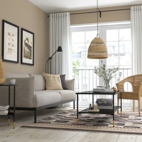 Resim IKEA Yan Sehpa, Siyah, 45 cm 