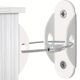 Resim 2 adet Set Mobilya Çivileri Yükseltilmiş Mobilya Kayışları, Duvara Güvenli Bir Şekilde 181.44 KG Mobilya Sabitlemek, Düşmeme İçin Anti-Tip Deprem Kayışları, Çocuk Güvenliği İçin 