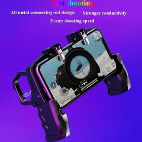 Resim Taşınabilir Telefon Tutacağı Yan Kesikli Ergonomik Kablosuz Mobil Oyun Kontrol Cihazı, PUBG El Tipi Nişancı Ateşleme Butonu ile Geliştirilmiş Oynama Deneyimi için Tetik Aksesuarları - Erkek Çocuklar İçin Doğum Günü/Tatil/Hediyeler 