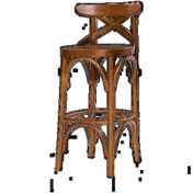 Resim Sandalye Zus709 ÇAPRAZ BAR Model Klasik Mobilya Kayın Torna Retro 1Adet Natüre ceviz renk El Yapım 