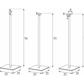 Resim Sonorous SP-200-B-BLK Hoparlör Ayakları 