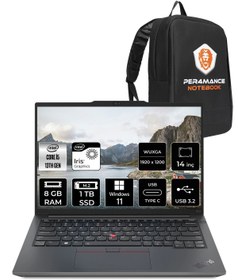 Resim LENOVO ThinkPad E14 G5 i5 1335U 8GB 1TB SSD WUXGA 14'' W11HOME Dizüstü Bilgisayar & PER4 ÇANTA 