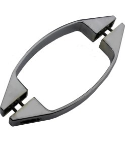 Resim Seta 2 Kapaklık Krom Duşakabin Kulpu 140 mm ve 160 mm Ölçülerine Uygun 2 Iç 2 Dış Çift Kapak D Kulp 