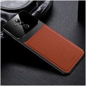 Resim Zebana Huawei Mate 20 Lite Uyumlu Kılıf Lens Deri Kılıf Kahverengi 