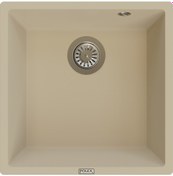 Resim Polex Cristalüx Granit Evye P-X40 Bej Tezgah Altı Ve Tezgah Üstü Kare Mutfak Evyesi 53.8x44 CM 