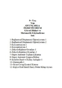Resim Önel Yayıncılık YUP 9+ Yaş Görsel Dikkat ve Matematik Güçlendirme Seti + Kişiye Özel İsimli Harry Potter Kitap Ayracı 