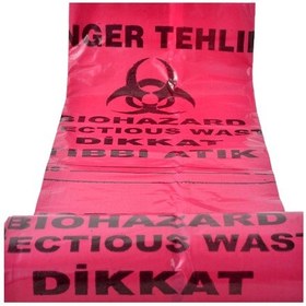 Resim Tıbbi Atık Poşeti 55X60 Cm 4 Rulo 100 Adet 