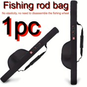 Resim 1 Adet Ağır Hizmet Balık Kamışı Çantası ve Kamış Tutucu - Ağır Hizmet Tipi Yapı, Geniş Kamış Saklama Alanı, Tatlı Su/Tuzlu Su Kullanımı için Dayanıklı Kumaş - Balıkçılar ve Seyahat Edenler için İdeal, Spincasting ve Fly Fishing Kamışları ile Uyumlu - Taşınabilir Balıkçılık Malzemeleri 