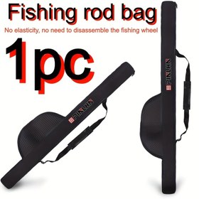 Resim 1 Adet Ağır Hizmet Balık Kamışı Çantası ve Kamış Tutucu - Ağır Hizmet Tipi Yapı, Geniş Kamış Saklama Alanı, Tatlı Su/Tuzlu Su Kullanımı için Dayanıklı Kumaş - Balıkçılar ve Seyahat Edenler için İdeal, Spincasting ve Fly Fishing Kamışları ile Uyumlu - Taşınabilir Balıkçılık Malzemeleri 