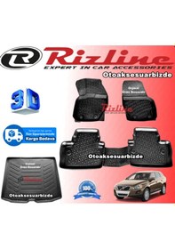 Resim Volvo Xc60 3D Paspas+3D Bagaj Havuz Siyah 2010-2015 Arası Rizline 