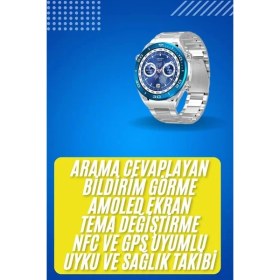 Resim Zcv Mey Ithalat® 2025 Model Yuvarlak Ekran Android ve Ios Uyumlu Gps Takibi Yapabilen Akıllı Sa 