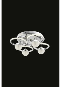 Resim Vera 4 Toplu Halkalı Modern Plafonyer Led Avize Krom 