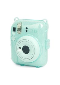 Resim Fujifilm Instax Mini 12 Fotoğraf Makinesi + 20'li Film + Kıskaçlı Resim Standı + Simli Pleksi Kılıf Seti Yeşil 