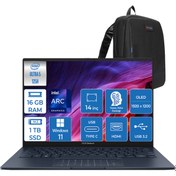 Resim Asus Zenbook 14 OLED Ultra 5 125H 16GB LPDDR5X 1tb SSD Intel Arc 14\ Fhd WIN11PRO Taşınabilir Bilgisayar QD089WP02 + Zettaçanta 