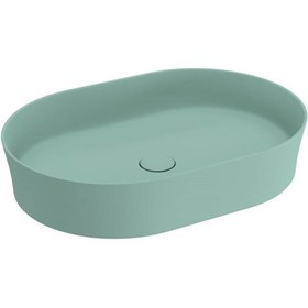 Resim Bocchi Slim Line Oval Lavabo 55x38 Cm Mat Mint Yeşil 