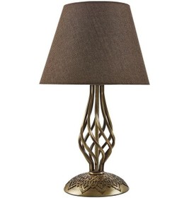 Resim Mylights Eskitme Dekoratif Otantik Abajur Kahve Başlık Masa Lamb 