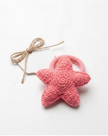 Resim dogohandmade Anne Kız Kombini 2’li El Örgüsü Yıldız Saç Tokası Seti-Anneler Günü Hediyesi Amigurumi Lastikli Toka 