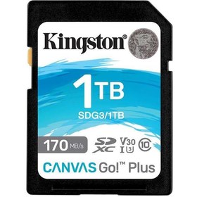 Resim Kingston SDG3-1TB 1TB SDXC Canvas Go Plus 170R C10 UHS-I U3 V30 Hafıza Kartı 