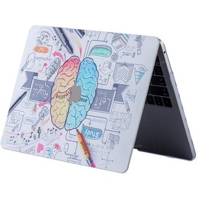 Resim Apple Uyumlu MacBook Air Kılıf 13 İnç Beyin Desenli Brain Eski Usb'li Model 2010-2017 A1369 A1466 İle Beyaz 
