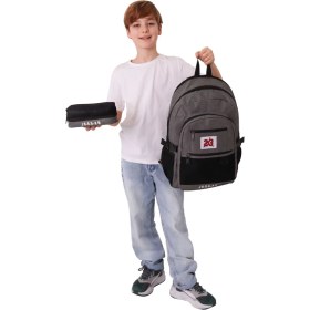 Resim Jordan Air Houston Grey Gri Ikili Sırt Çantası ve Kalemlik Seti - Erkek Çocuk - SETJA-Q3176C 