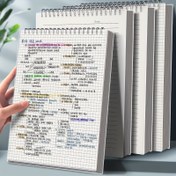 Resim PP Şeffaf Izgara Bobinli Defter A5 İzgara Günlük Defteri Lise Öğrencileri için Yatay Boş İş Çalışma Sınav Defteri Ofis Toplantı Günlüğü 