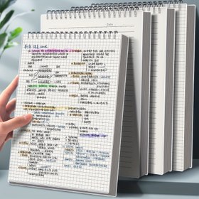 Resim PP Şeffaf Izgara Bobinli Defter A5 İzgara Günlük Defteri Lise Öğrencileri için Yatay Boş İş Çalışma Sınav Defteri Ofis Toplantı Günlüğü 