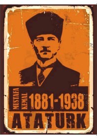 Resim Mustafa Kemal Atatürk 1881-1938 Retro Poster Tablo 