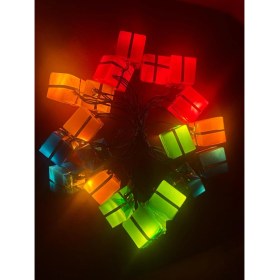 Resim Akıllı Durak 4 Metre 20 LED Pilli 2 Kademeli Hediye Kutusu LED Işık 