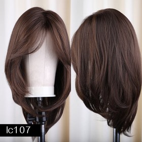 Resim JONRENAU Elyaf Sentetik Platin Sarışın Saç Uzun Doğal Dalga Ombre Kahverengi Karışık Renk - LC170-hun / 16inches / Netherlands 