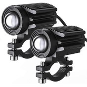 Resim 2 Adet Motosiklet Led Sürüş Lambası 12000lm Üç Renkli Mini Farlar Sis Farları 60w 6000k G20242102516 
