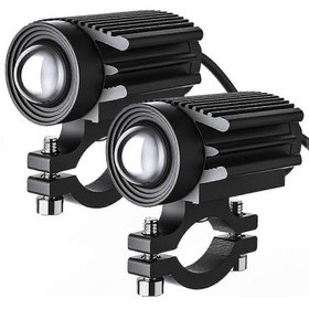 Resim 2 Adet Motosiklet Led Sürüş Lambası 12000lm Üç Renkli Mini Farlar Sis Farları 60w 6000k G20242102516 