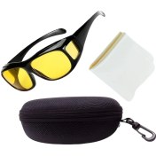 Resim Willowhaven Parlaklık Önleyici Gece Görüş Gözlüğü, Şık Sürüş Aksesuar Seti: Gözlük + Kılıf + Temizleme Bezi 12+ 