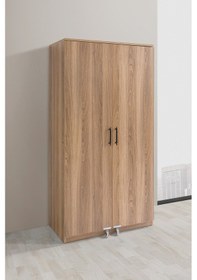 Resim Kiler, Blesk 2 Kapaklı Büyük Erzak Kiler Mutfak Dolabı Ceviz Renkli 