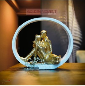 Resim Altın An Sevgililer Günü Hediyesi, Aşk Hediyesi, Heykel, Biblo, 